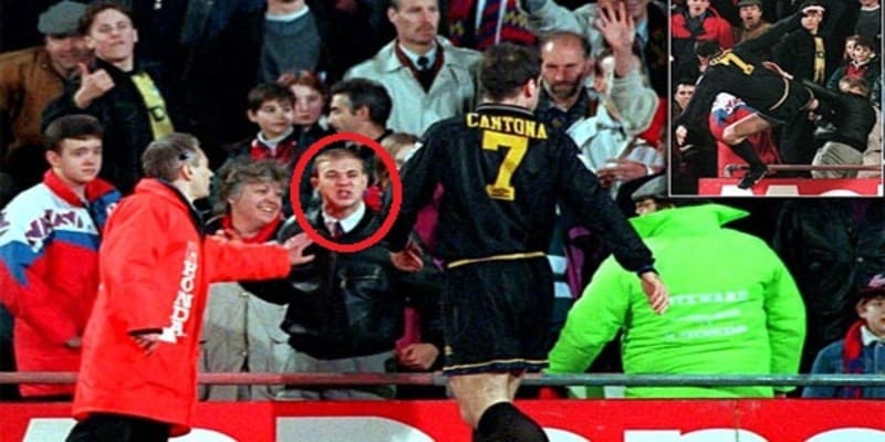 Cantona bị treo giò sau khi có những hành động không đúng với fan